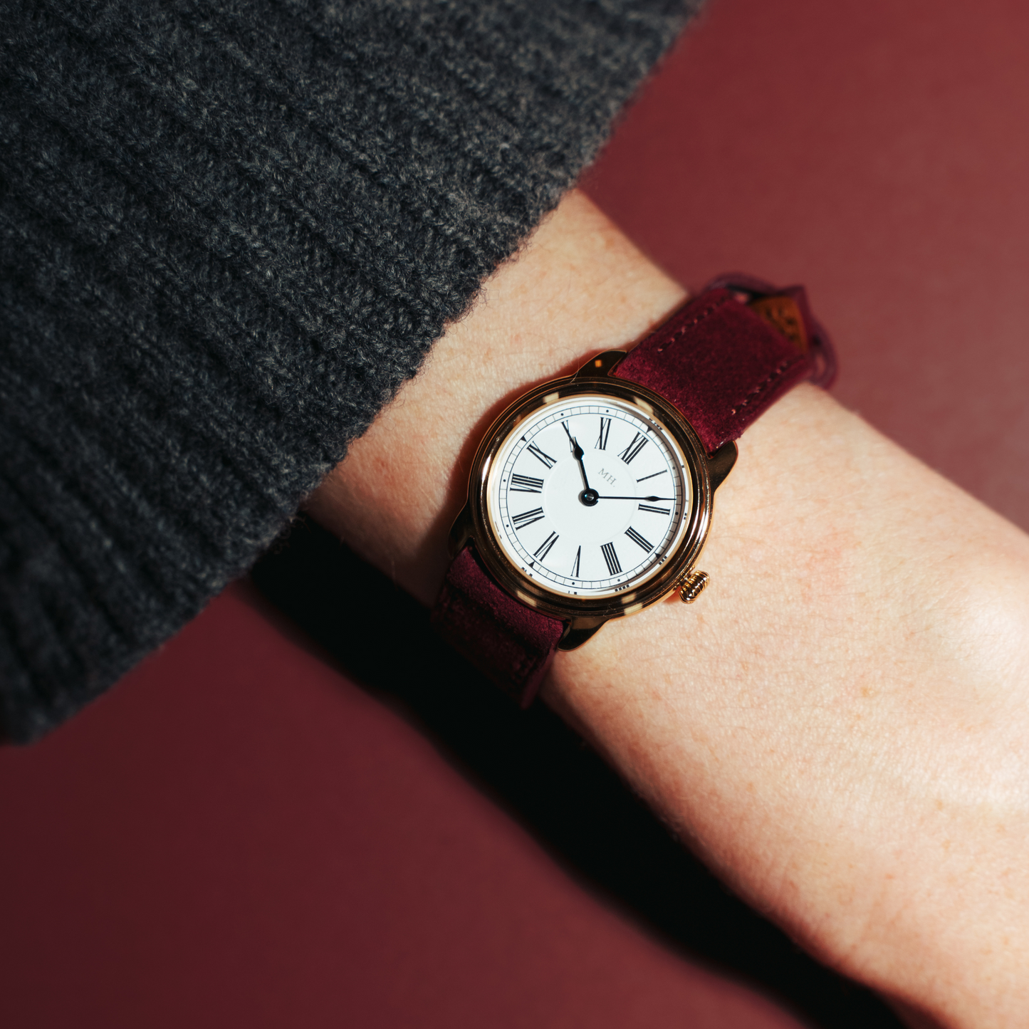Suede Strap in Burgundy