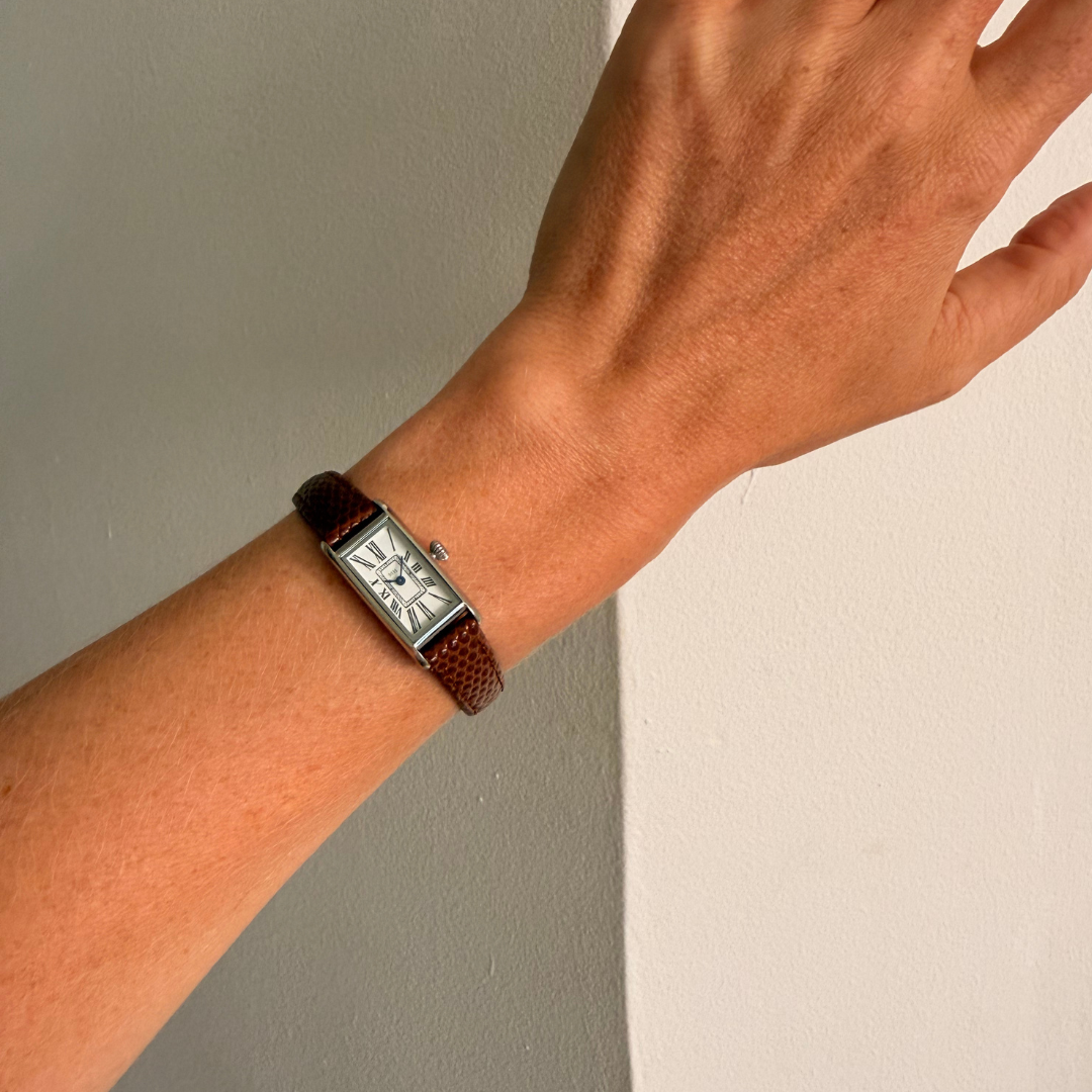 Kimsey Lizard-Embossed Strap Only: Brown