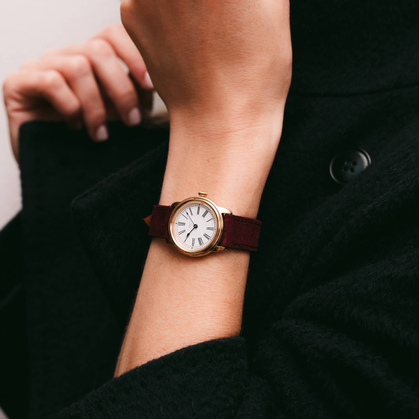 Suede Strap in Burgundy