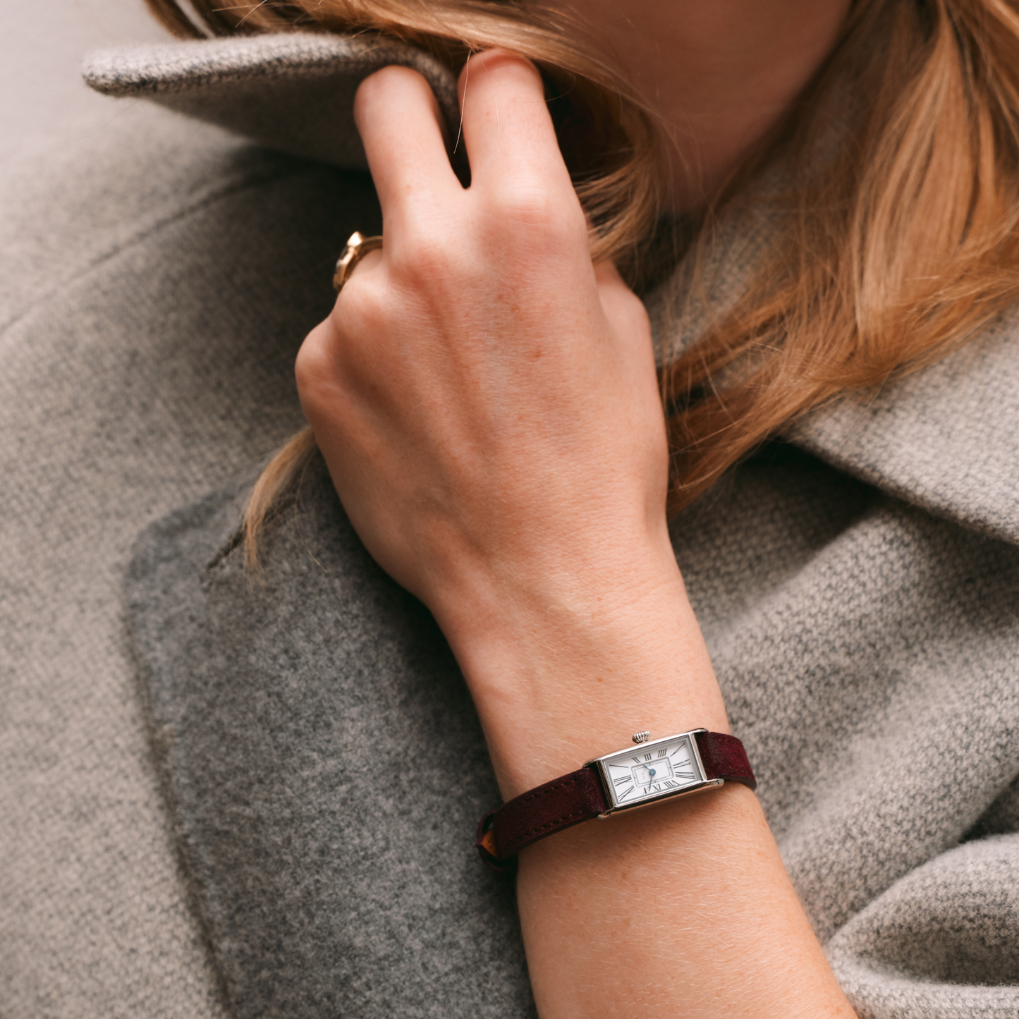 Suede Strap in Burgundy