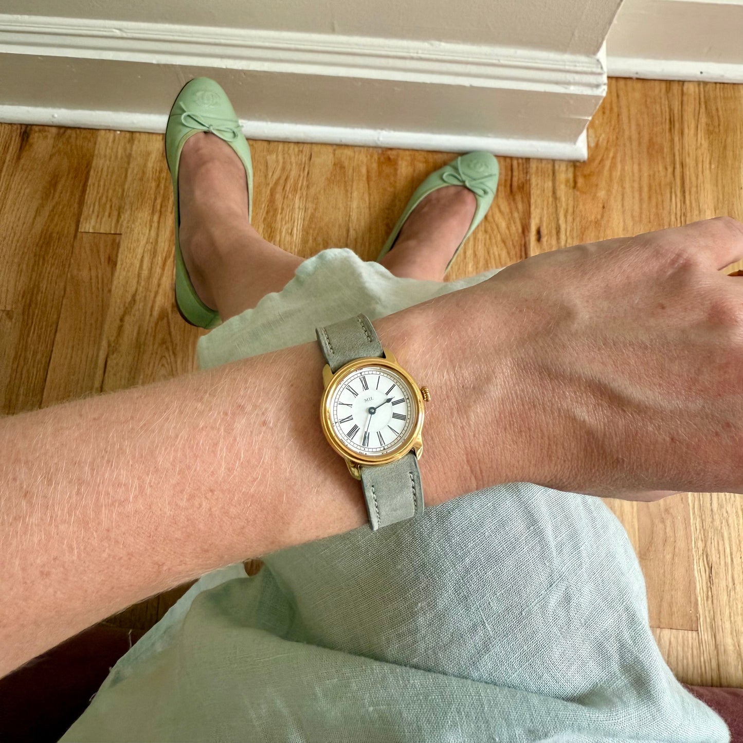 Suede Strap in Seafoam Green