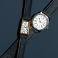 Saffiano Leather Strap in Oxford Blue