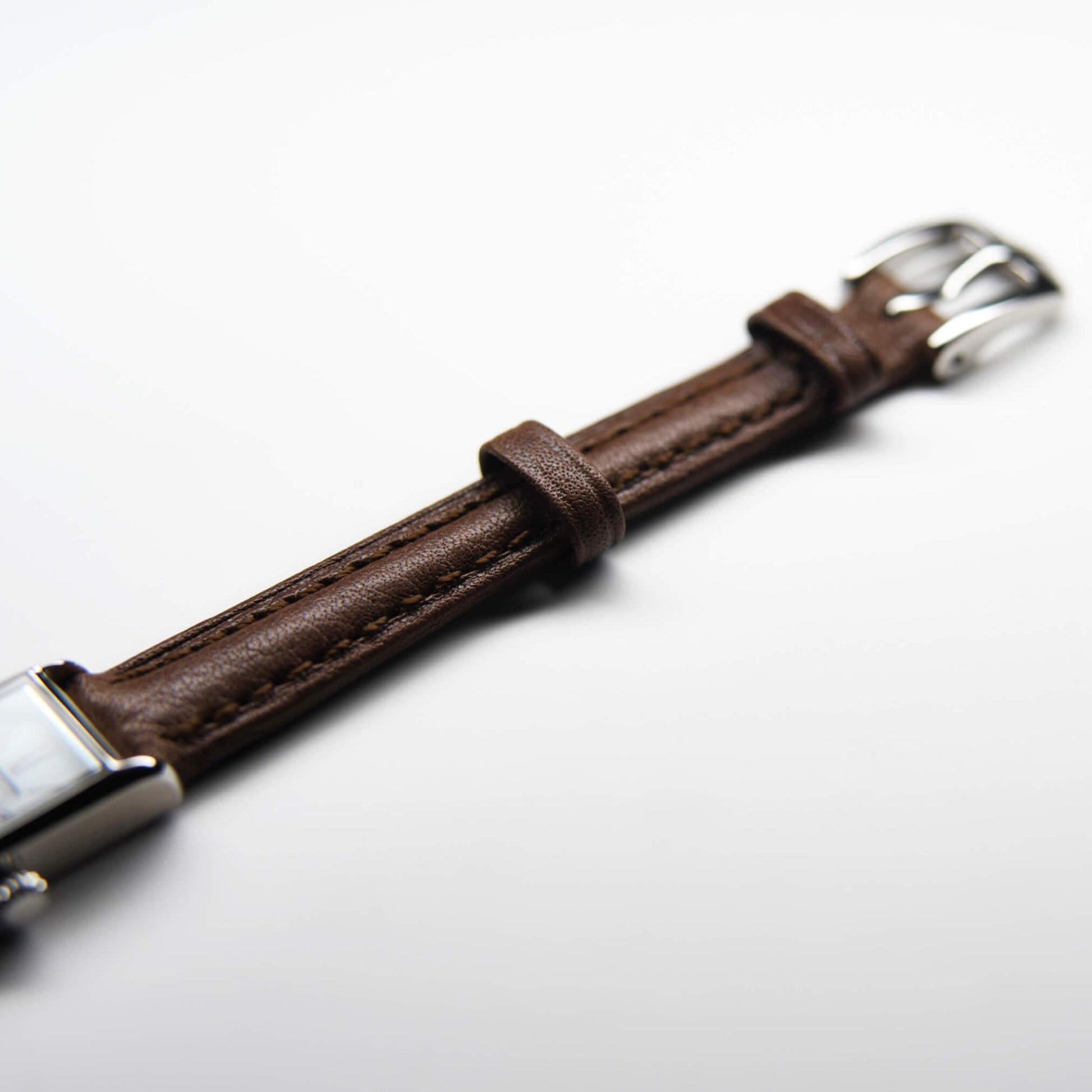 kimsey watch in brown premium leather strap and gold hardware