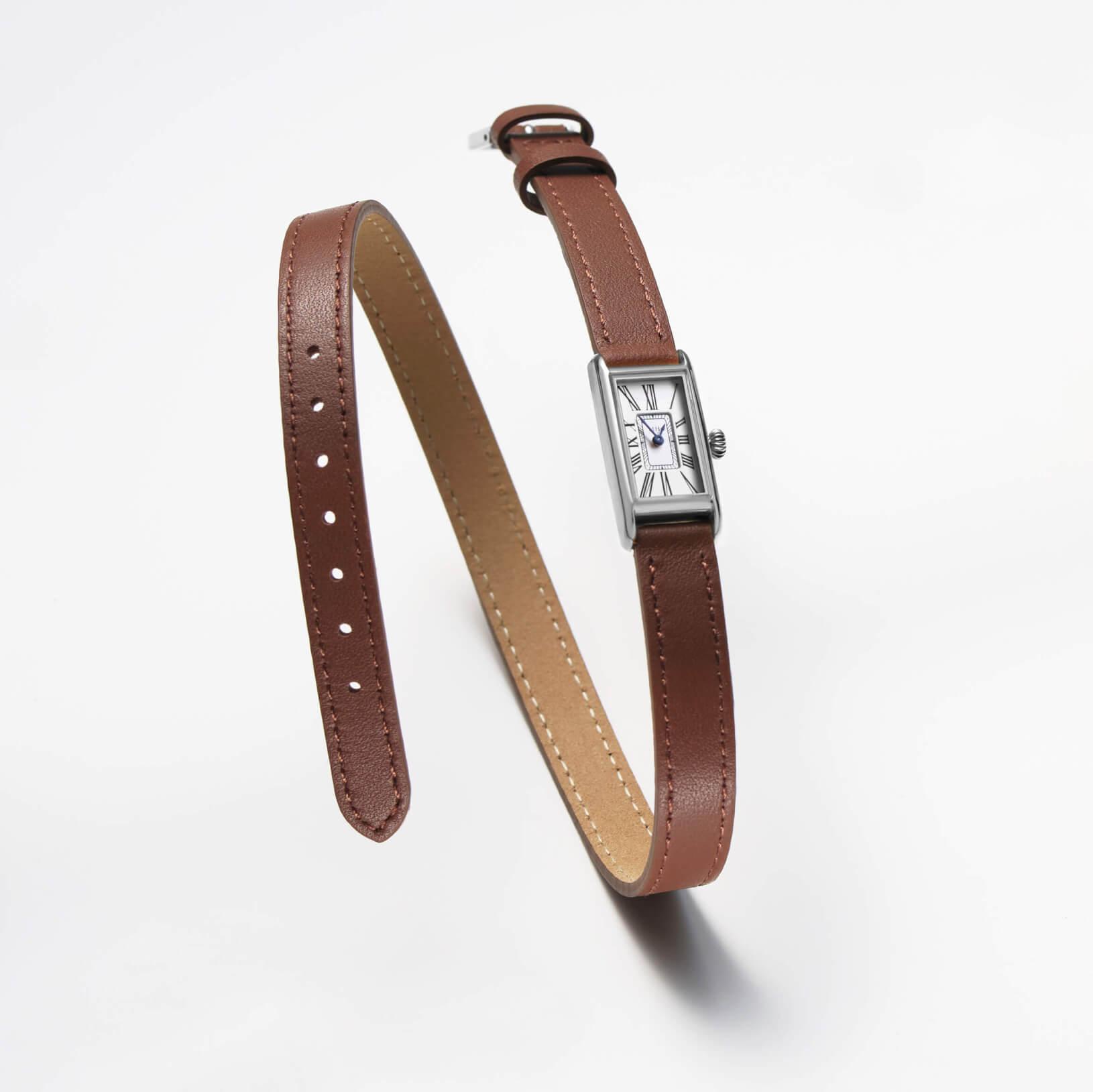 Kimsey Double Wrap Strap: Brown Women's Double Tour Watch Strap