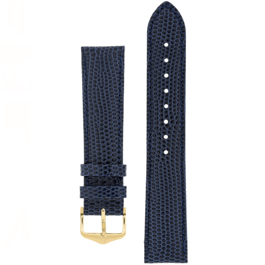 Harriet Strap: Navy Lizard-Embossed Leather - March Hare