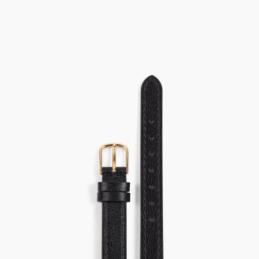 Black Leather Strap with gold hardware